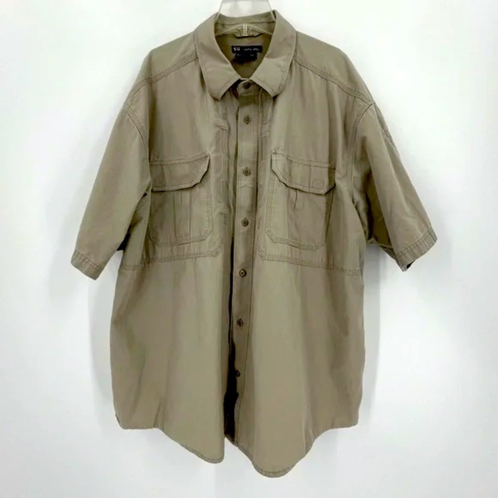 DARK GREEN SHORT SLEEVE ALL AMERICAN FISHERMAN FISHING SHIRT! GREAT CONDITION